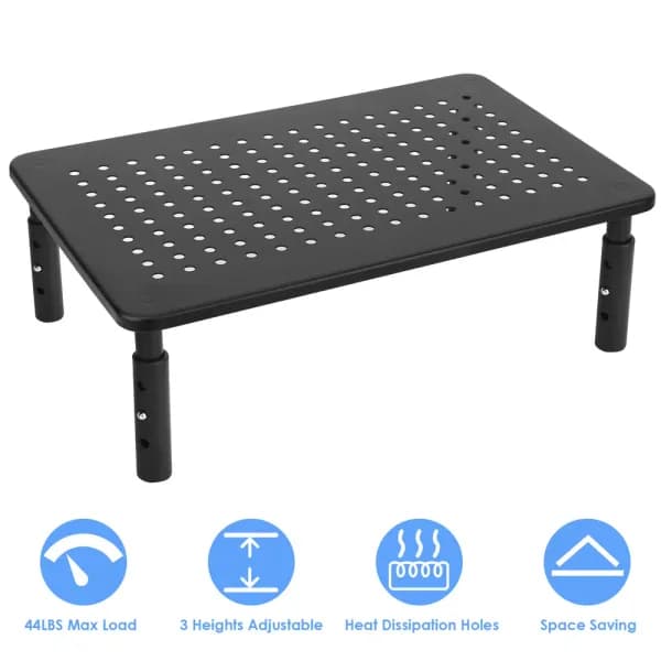 Main product photo: Monitor Riser with 3 Height Settings, Black for home organizers and home decor from Sesoris