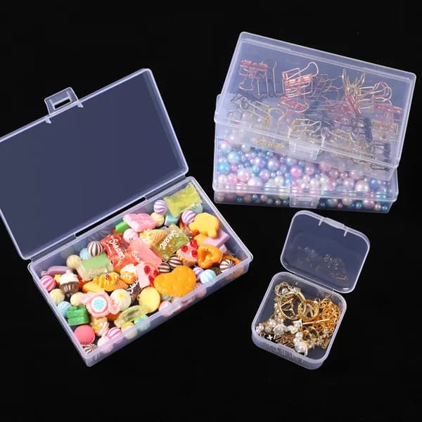 Front view: Clear Plastic Storage Boxes with Lids, 24 Pack for home organizers and home decor from Sesoris