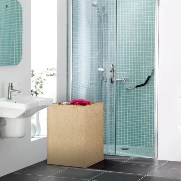 Product detail: Foldable Laundry Hamper with Lid, Brown for home organizers and home decor from Sesoris