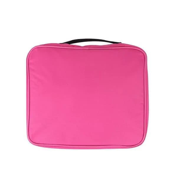 In-use view: Makeup Bag with Brush Slots and Dividers, Pink for organizer bags, storage pouches, and travel bags from Sesoris