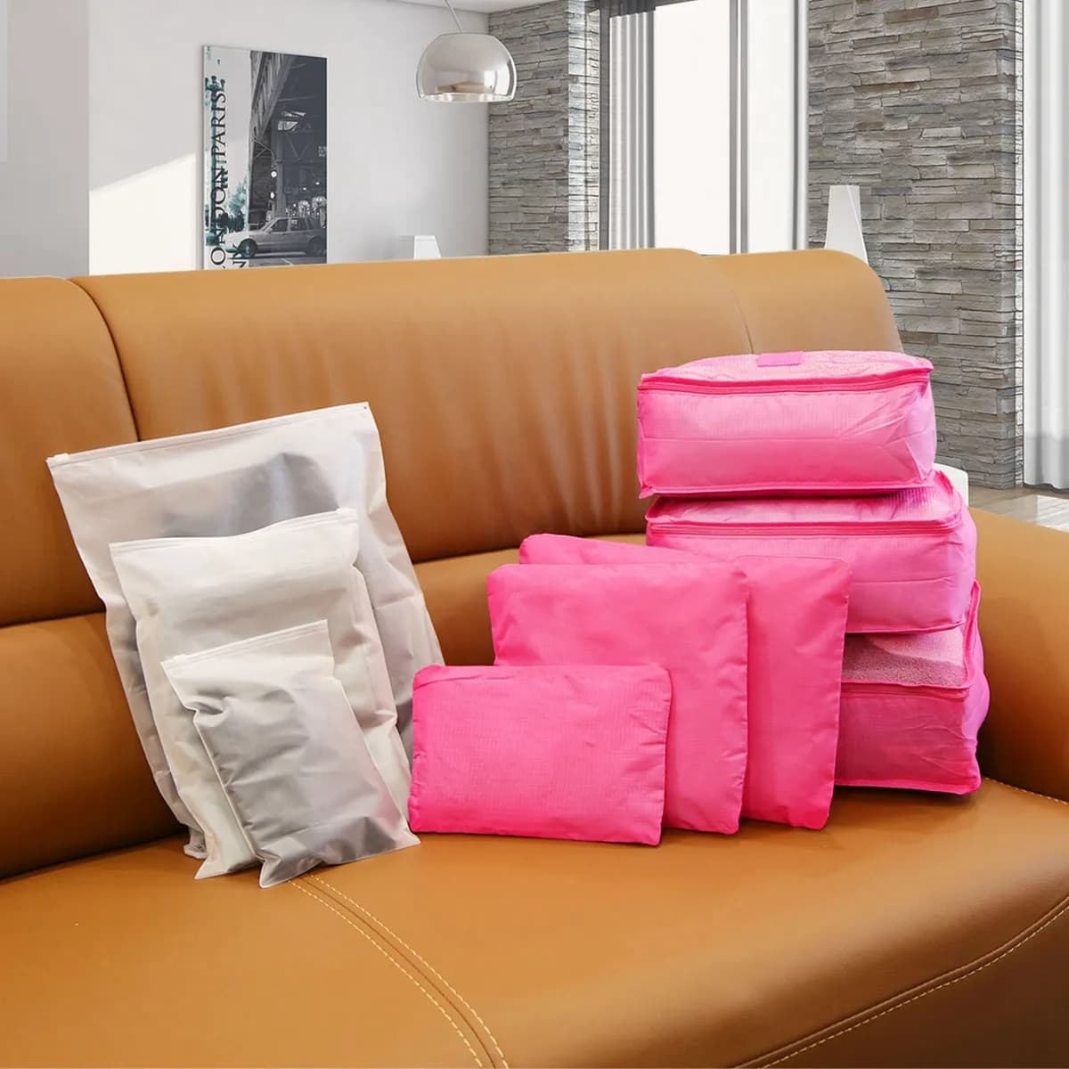 In-use view: Packing Cubes, 9-Piece Set for curated organizer products from Sesoris