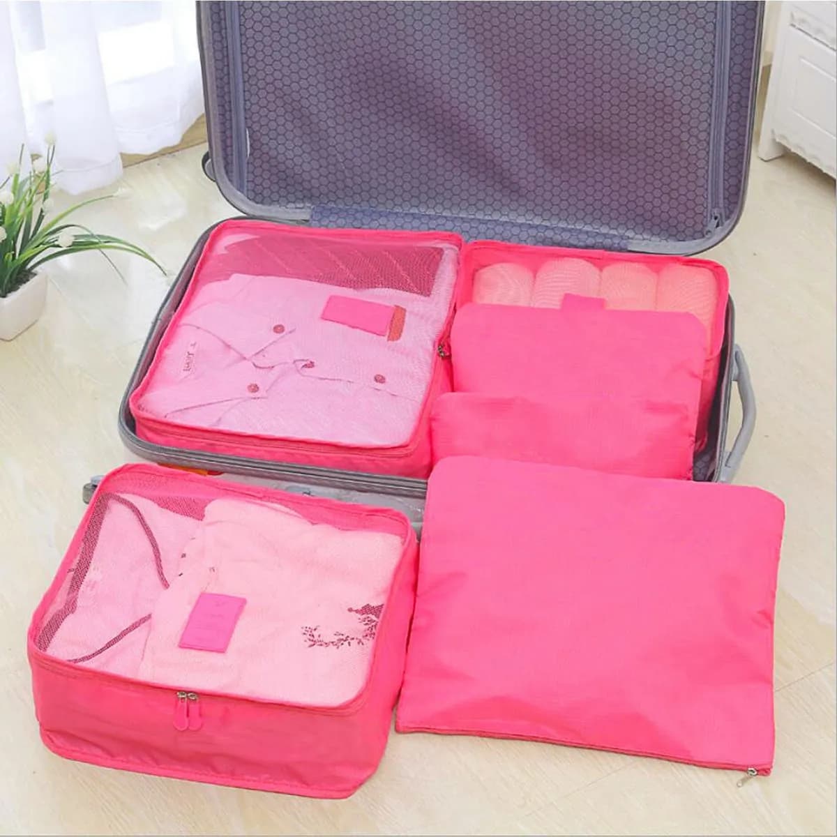 Front view: Packing Cubes, 9-Piece Set for curated organizer products from Sesoris