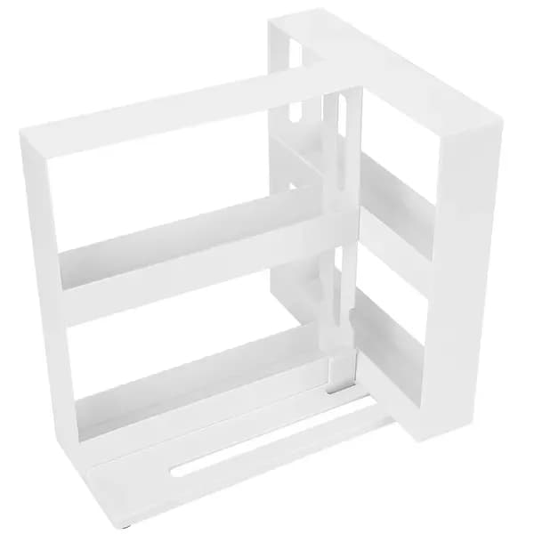 Material detail: Swivel Cabinet Spice Rack, Holds 20 Bottles, White for kitchen essentials and kitchen storage from Sesoris