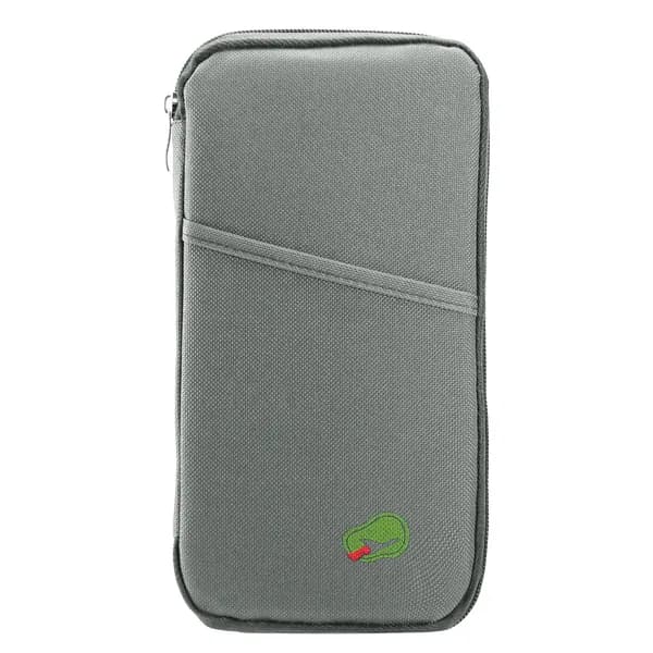 Main product photo: Zippered Travel Document Organizer, 12 Pockets, Silver Gray for curated organizer products from Sesoris