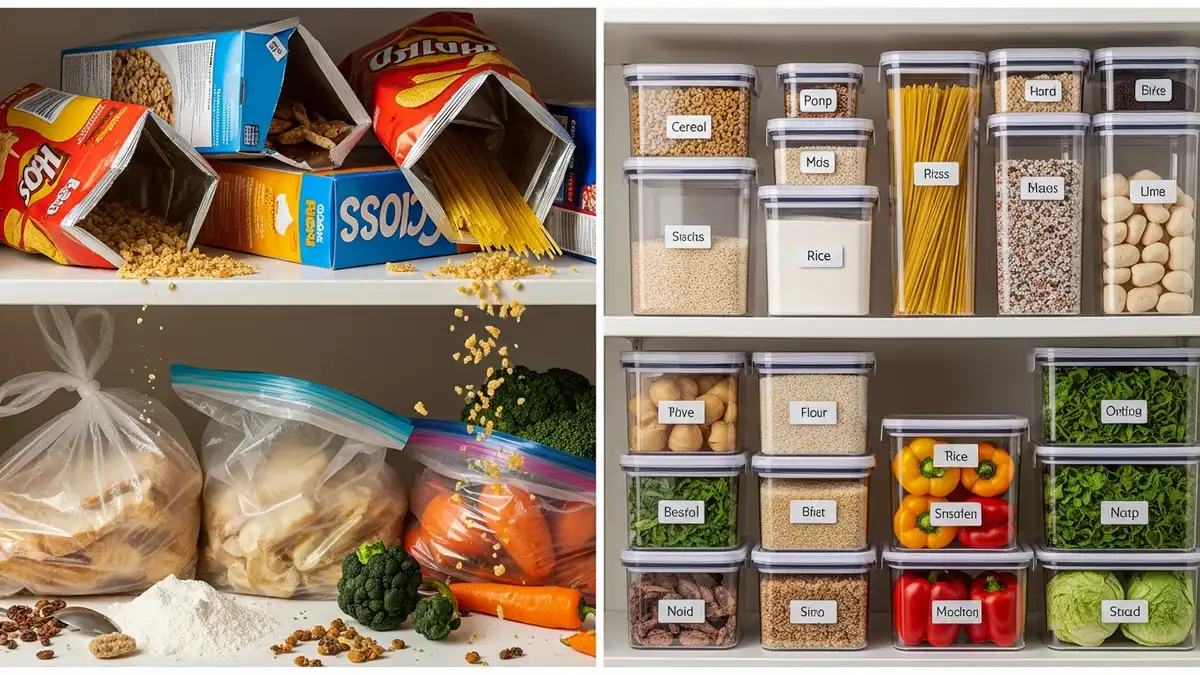 Benefits of using airtight storage containers for food organization and freshness