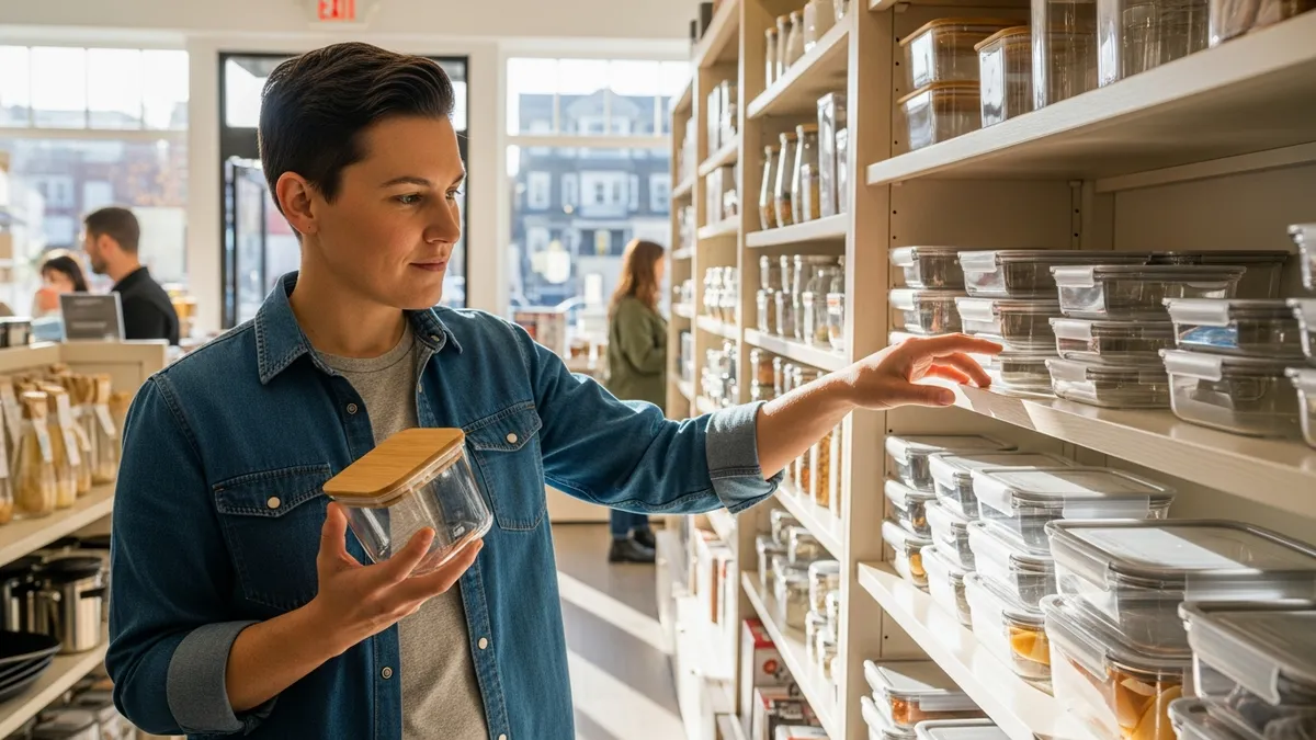 Choosing the right airtight storage containers for food in kitchen store