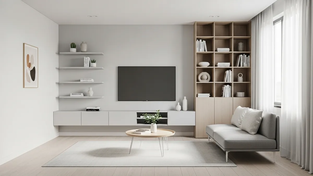 Smart minimalist living room furniture arrangement for small spaces