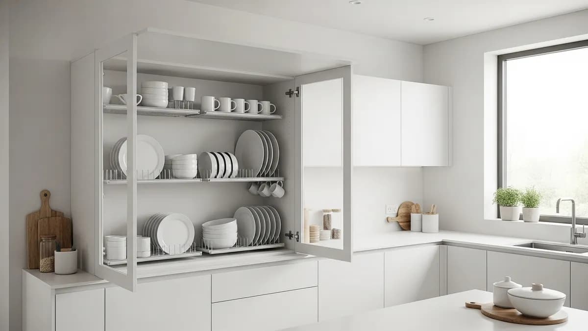 Enclosed Minimalist Dish Racks: Clean & Modern Kitchen Storage 2026