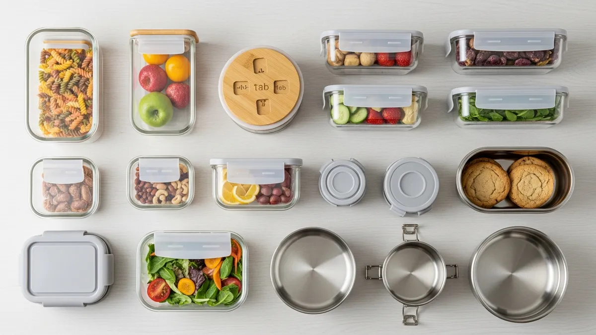 Different types of airtight food storage containers materials comparison