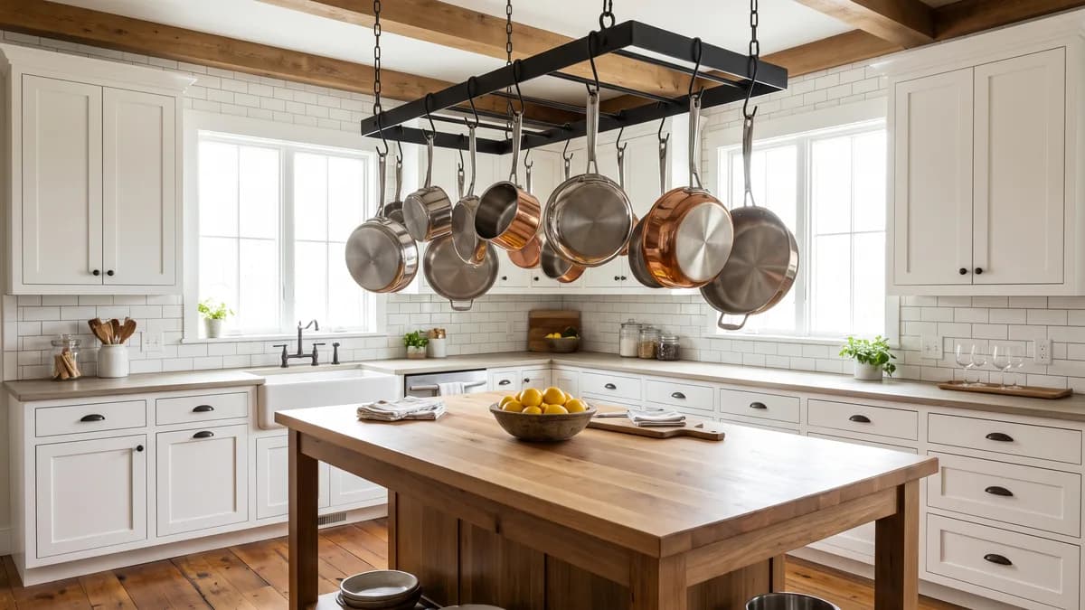 Kitchen Pot Rack Ideas: Ceiling, Wall and Cabinet Options Compared