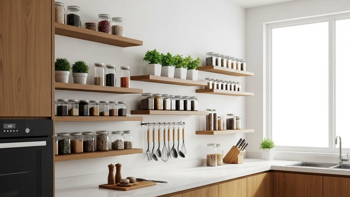 30+ Kitchen Wall Shelf Ideas untuk Dapur Indonesia yang Lebih Rapi dan Stylish di 2026