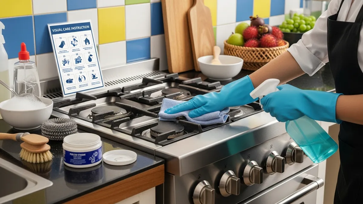 Tips perawatan dan pembersihan meja kompor stainless steel dengan produk pembersih yang tepat