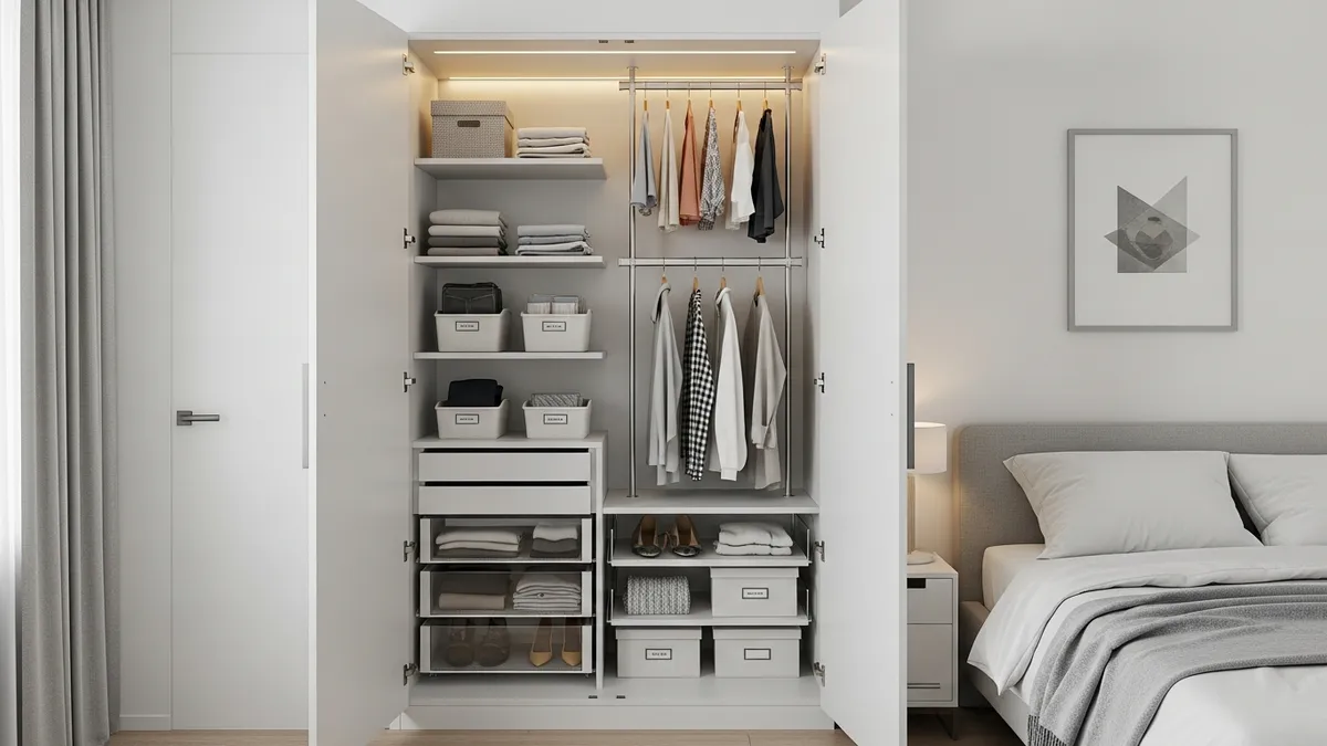 Small closet organization with vertical storage solutions and space-saving techniques