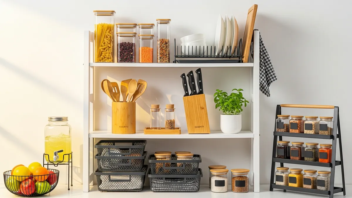 Koleksi produk organizer dapur Sesoris untuk rumah Indonesia