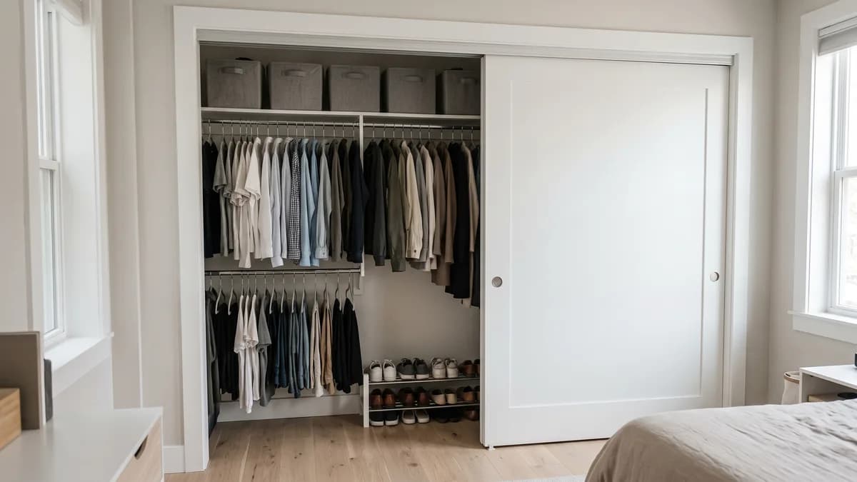 Sliding Door Closet Organization Ideas That Work Around the Doors