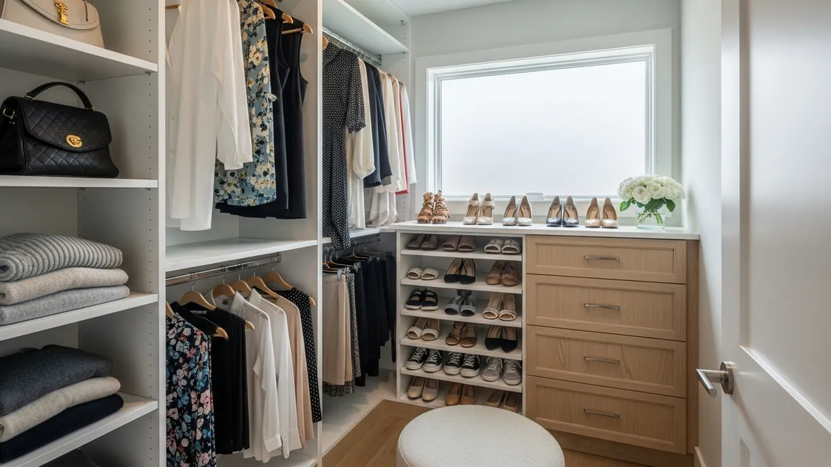 35+ Small Walk-In Closet Organization Ideas to Transform Your Compact Space in 2026