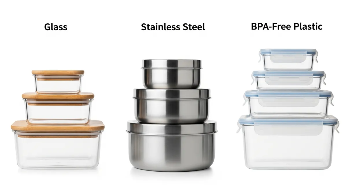 Comparison of BPA-free food storage container materials