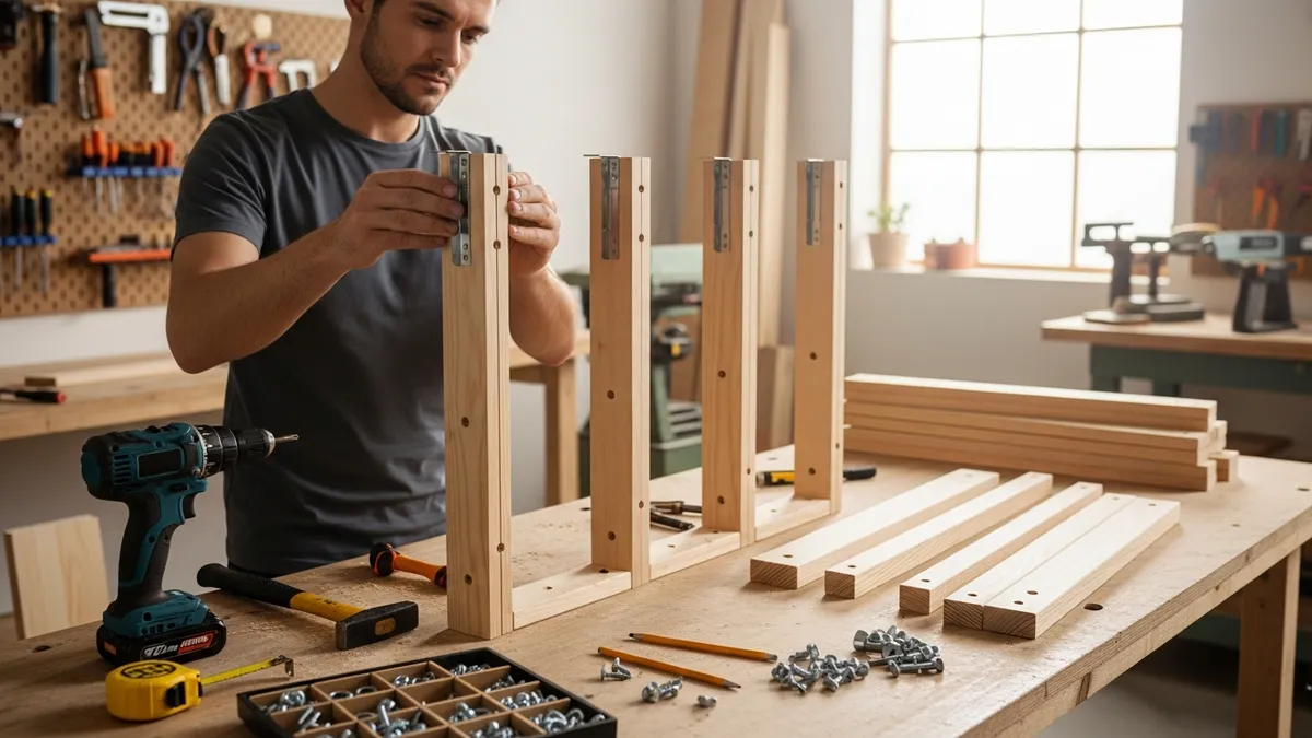 Step-by-step plant care station shelving assembly and installation process