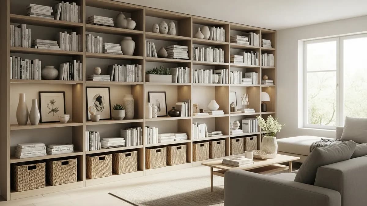 25 Creative Wall to Wall Shelf Ideas That Transform Your Home Storage in 2026