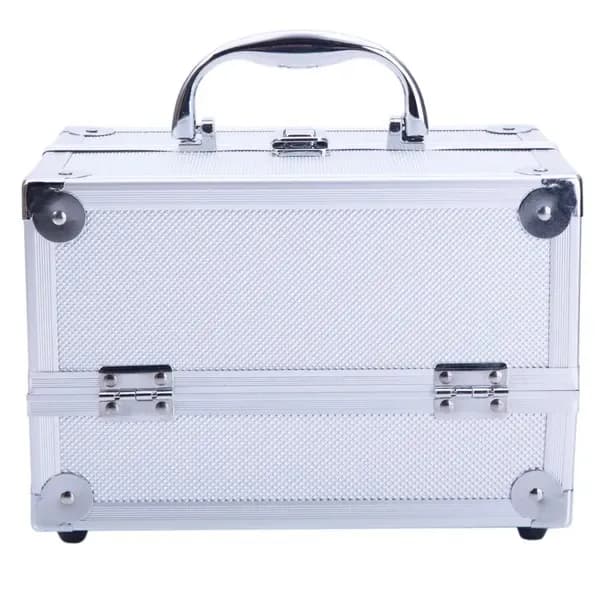 Main product photo: Aluminum Makeup Train Case with Mirror for organizer bags, storage pouches, and travel bags from Sesoris