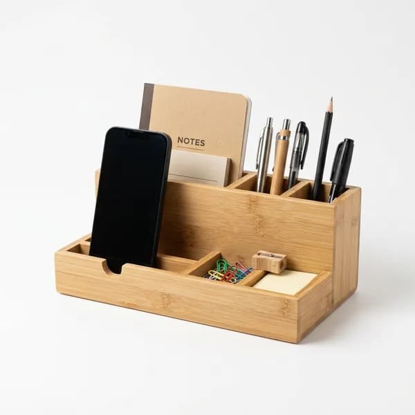 Foto produk utama Bamboo Desk Organizer untuk home organizer dan dekorasi rumah dari Sesoris