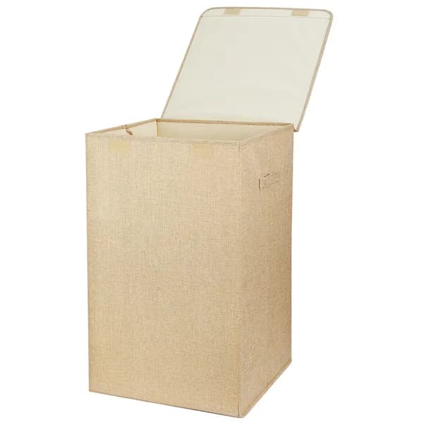 Main product photo: Foldable Laundry Hamper with Lid, Brown for home organizers and home decor from Sesoris