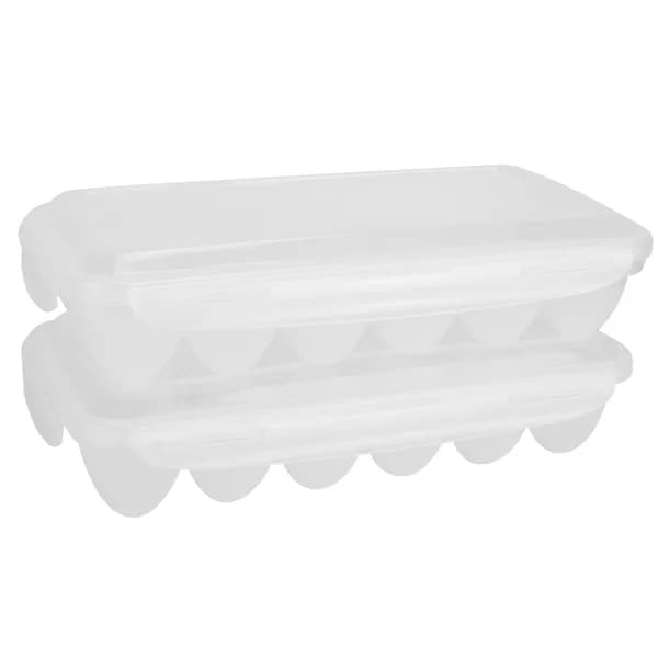 Main product photo: Stackable Egg Holders with Lids, 18 Eggs Each, Set of 2 for kitchen essentials and kitchen storage from Sesoris