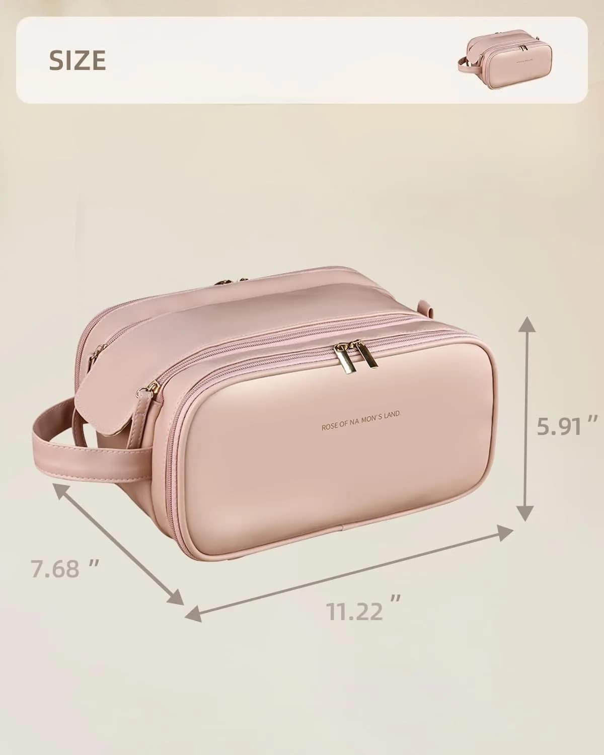 Main product photo: Large Travel Makeup Bag, Pink for organizer bags, storage pouches, and travel bags from Sesoris