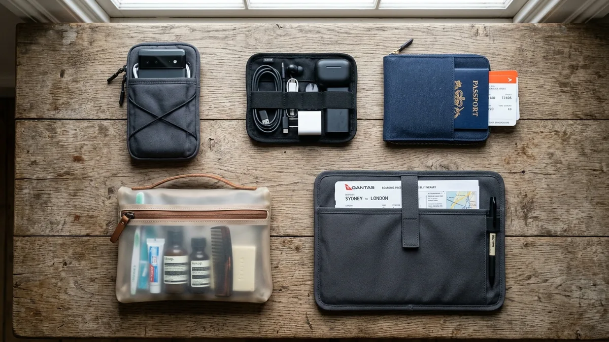 Organized packing system with bag organizers for a neat suitcase