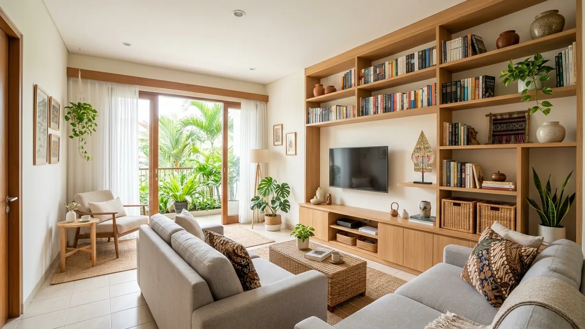 A clean and organized home with minimalist furniture arrangement