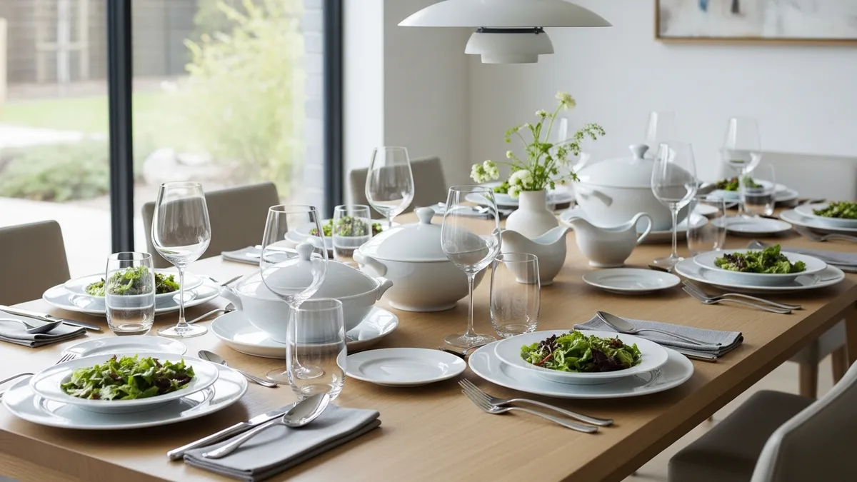 Complete dining essentials and tableware for new home
