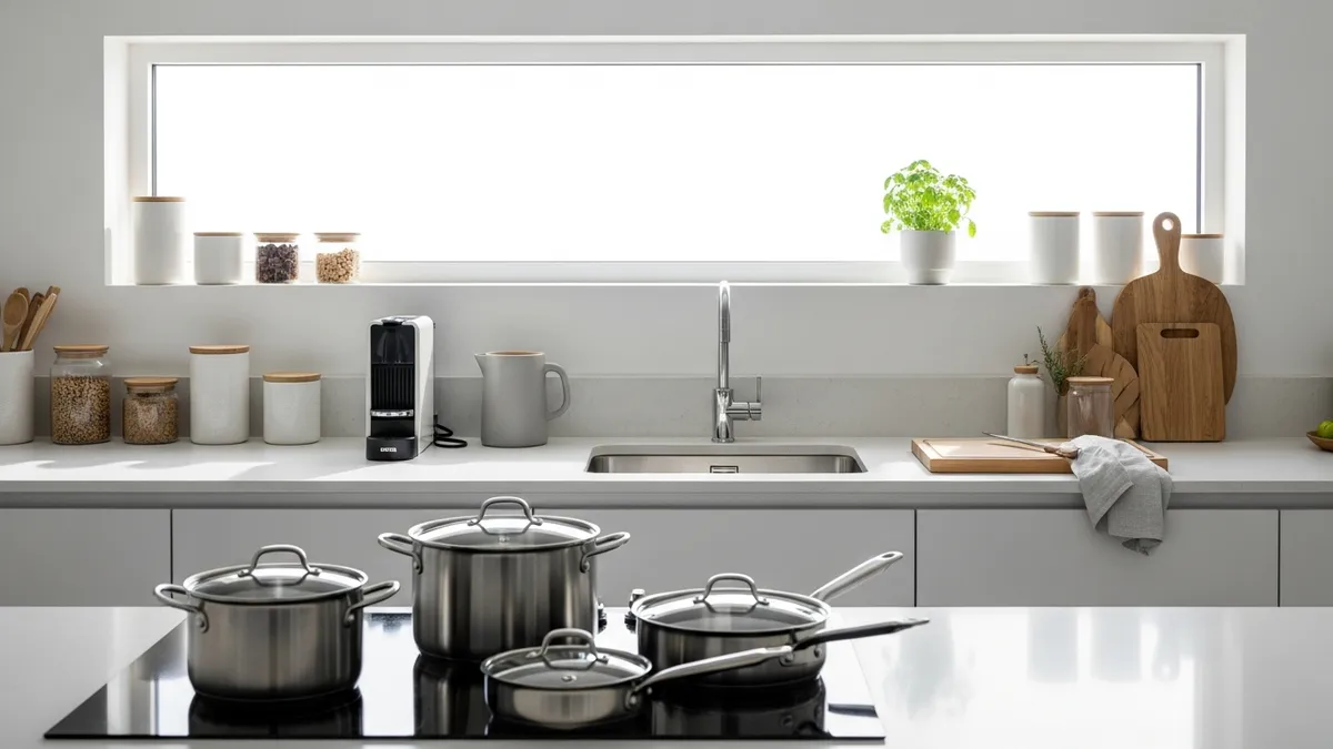 Complete kitchen essentials checklist for newlyweds with organized storage solutions