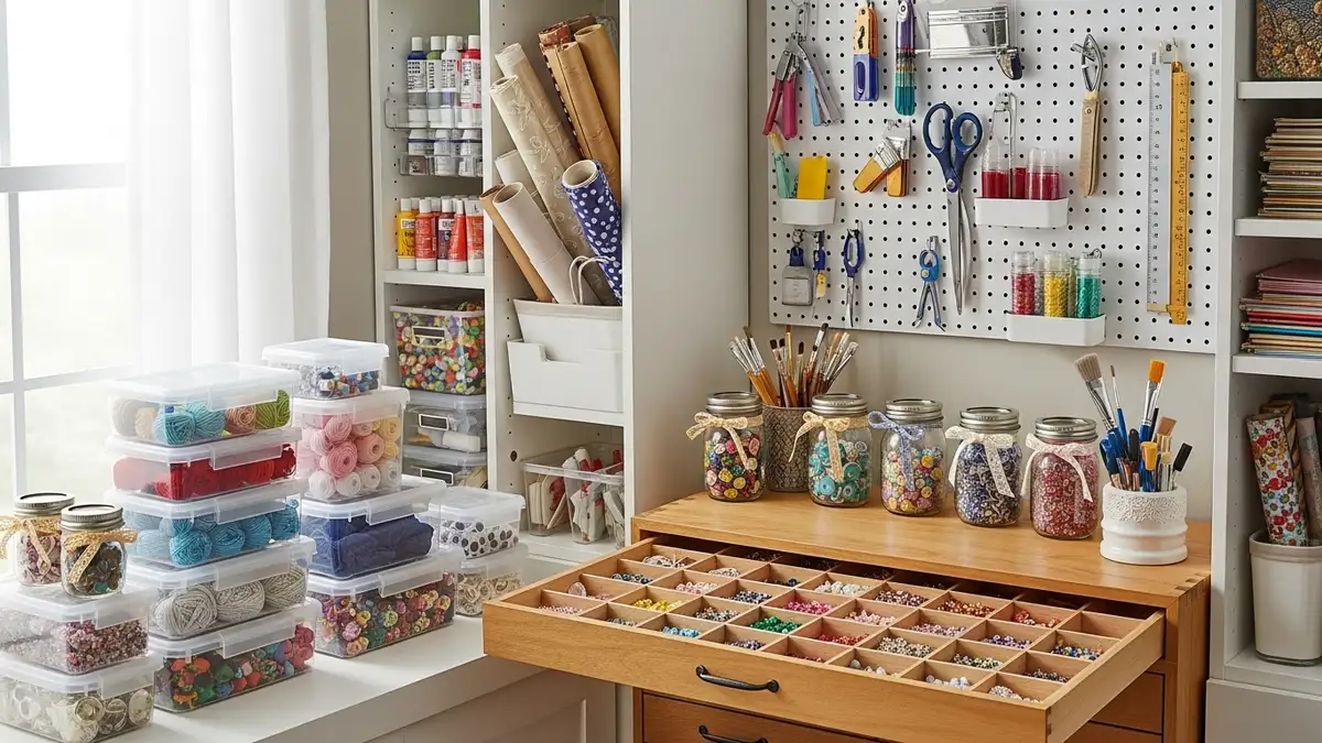 Different types of craft storage containers and organization solutions