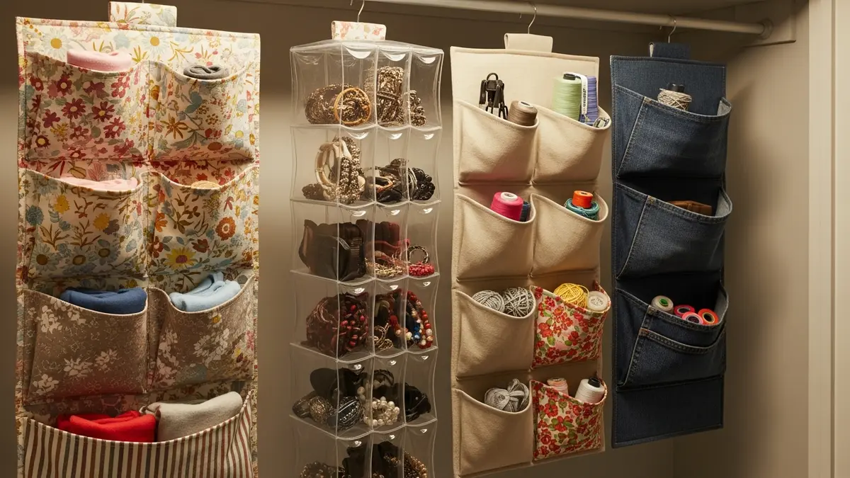 Creative DIY hanging organizers for closet storage made from affordable materials