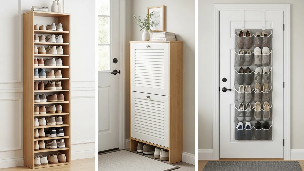 Small space shoe storage ideas for compact entryways