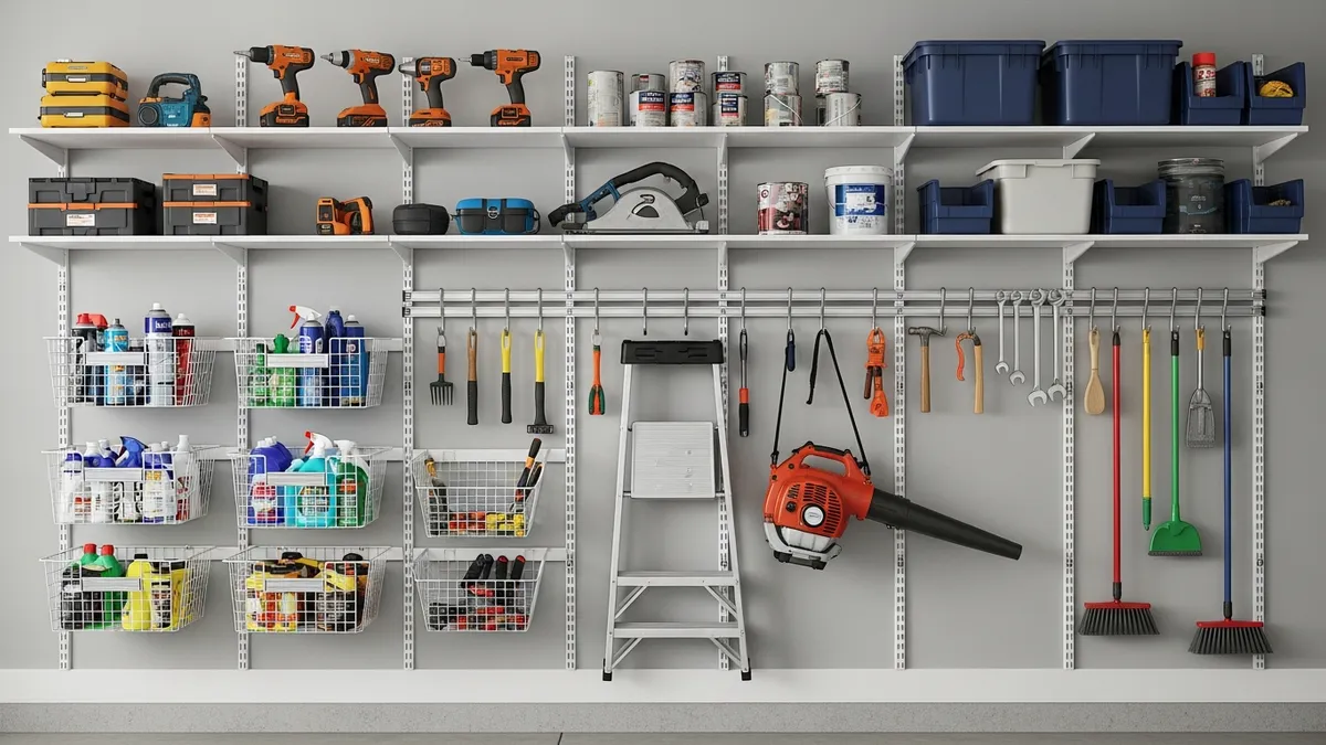 IKEA ALGOT wall storage system for garage organization