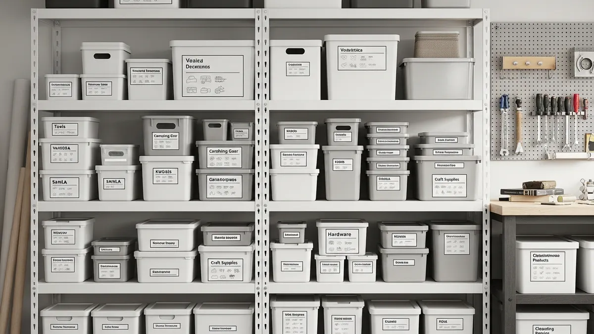 IKEA storage containers and boxes for garage organization
