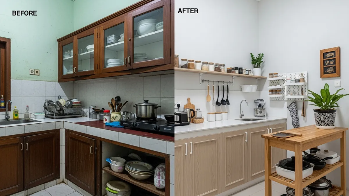 Tips for renovating minimalist kitchen set with limited budget for Indonesian kitchens