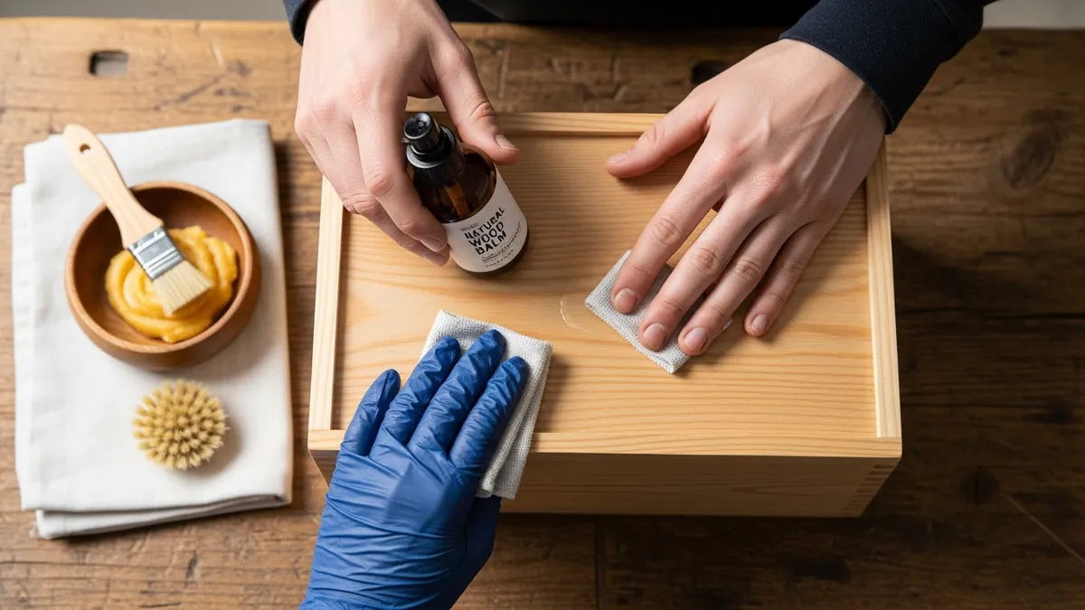 Proper maintenance and care of wooden storage boxes with natural cleaning products