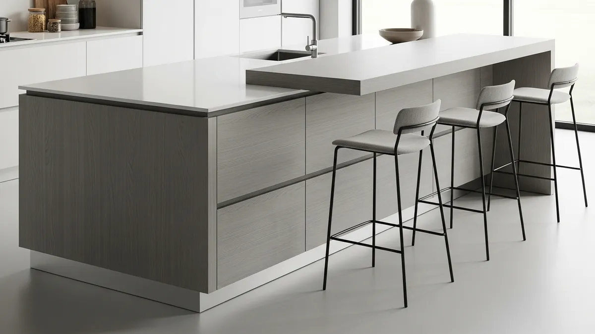 Modern kitchen island from latest minimalist kitchen set models collection 2026