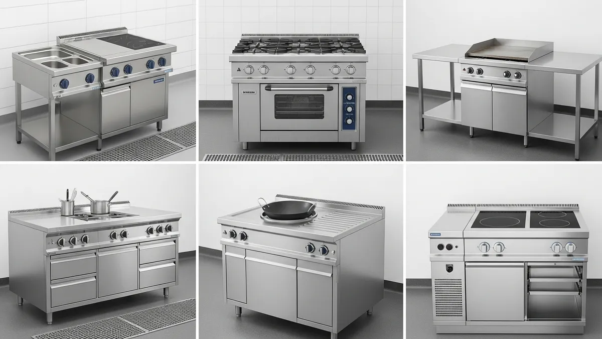 Different types of stainless steel stove tables for home use