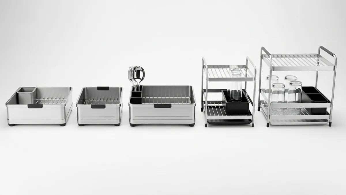 Different types of mini aluminum dish racks comparison guide