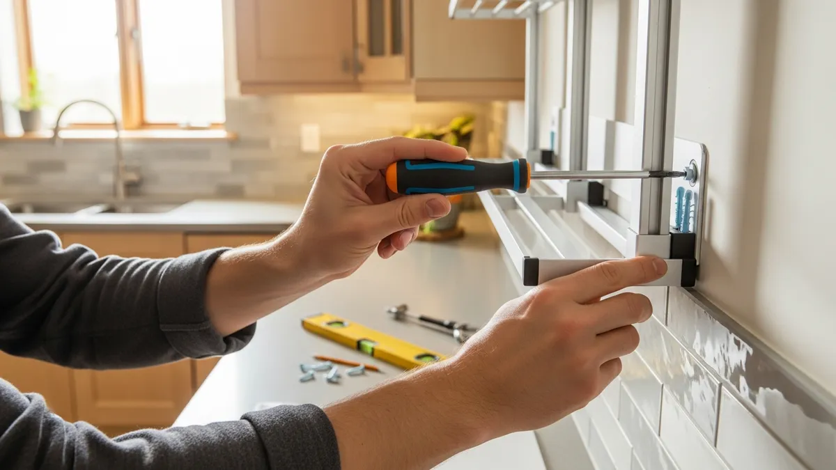 Tutorial pemasangan multipurpose kitchen rack tempel dinding di dapur rumahan