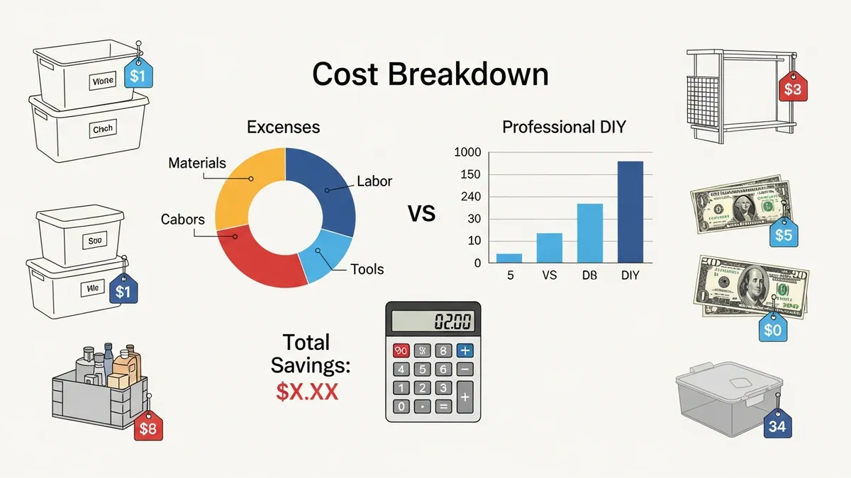 Cost comparison between professional organization and cleaning services versus DIY solutions