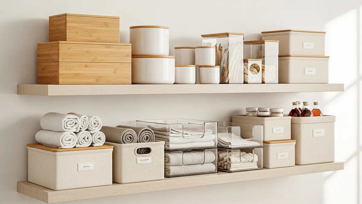 Minimalist storage containers and organization products for tidy homes