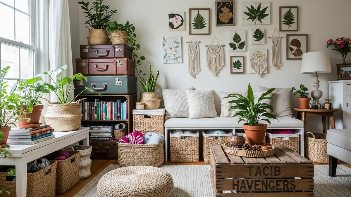 Budget-friendly DIY living room decor ideas with storage solutions
