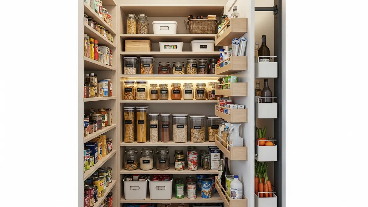 Vertical storage solutions for small pantry organization