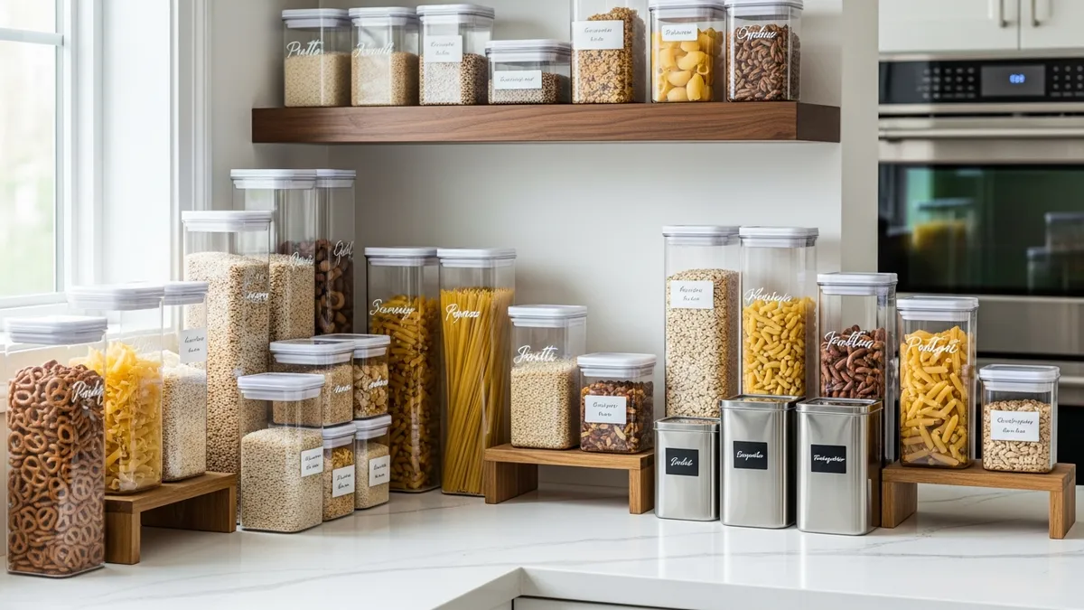 Best storage containers for food organized on kitchen counter and pantry shelf in 2026
