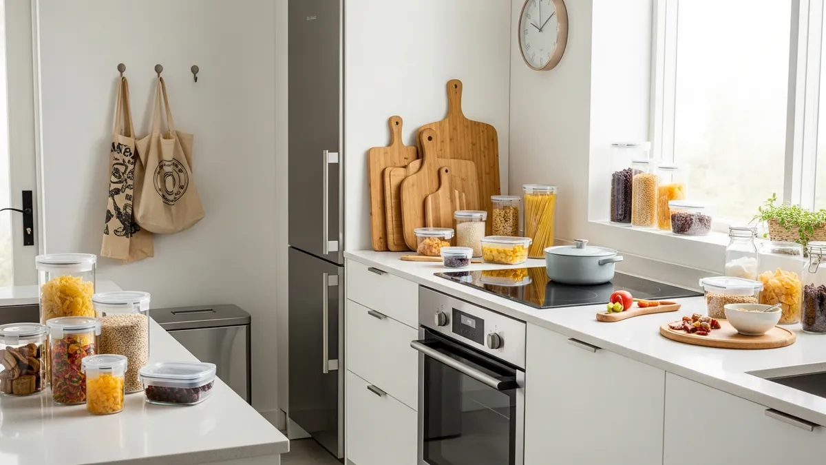 Eco-friendly kitchen organization with sustainable storage solutions