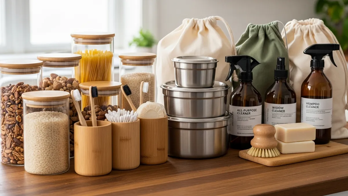 Zero waste home organization products and sustainable storage containers